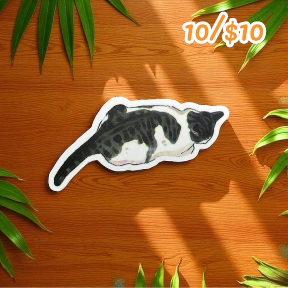 Sleeping Tabby Cat Sticker – 1.5” - Picture 1 of 1
